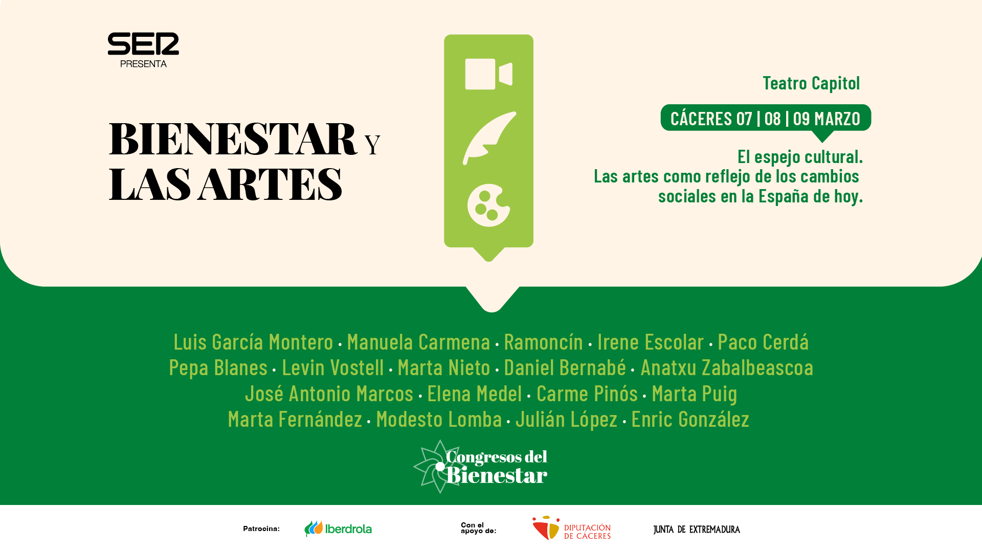 Cartel del congreso El Bienestar y las Artes